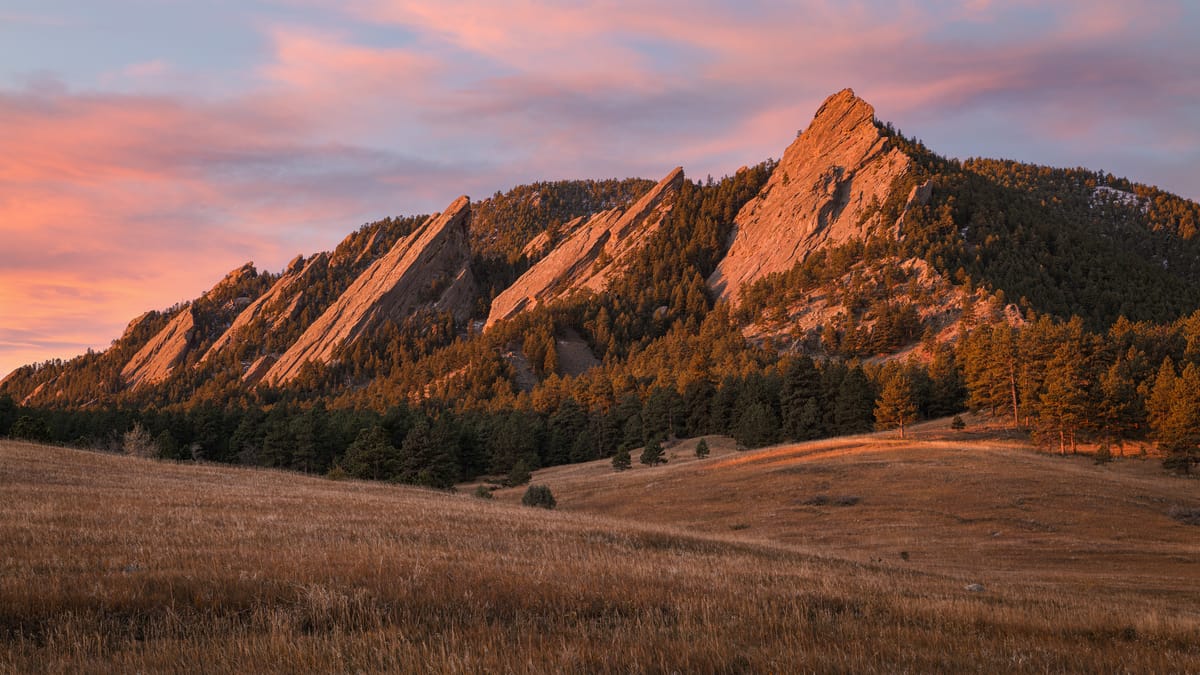 Photo Notes Flatirons in Boulder CO